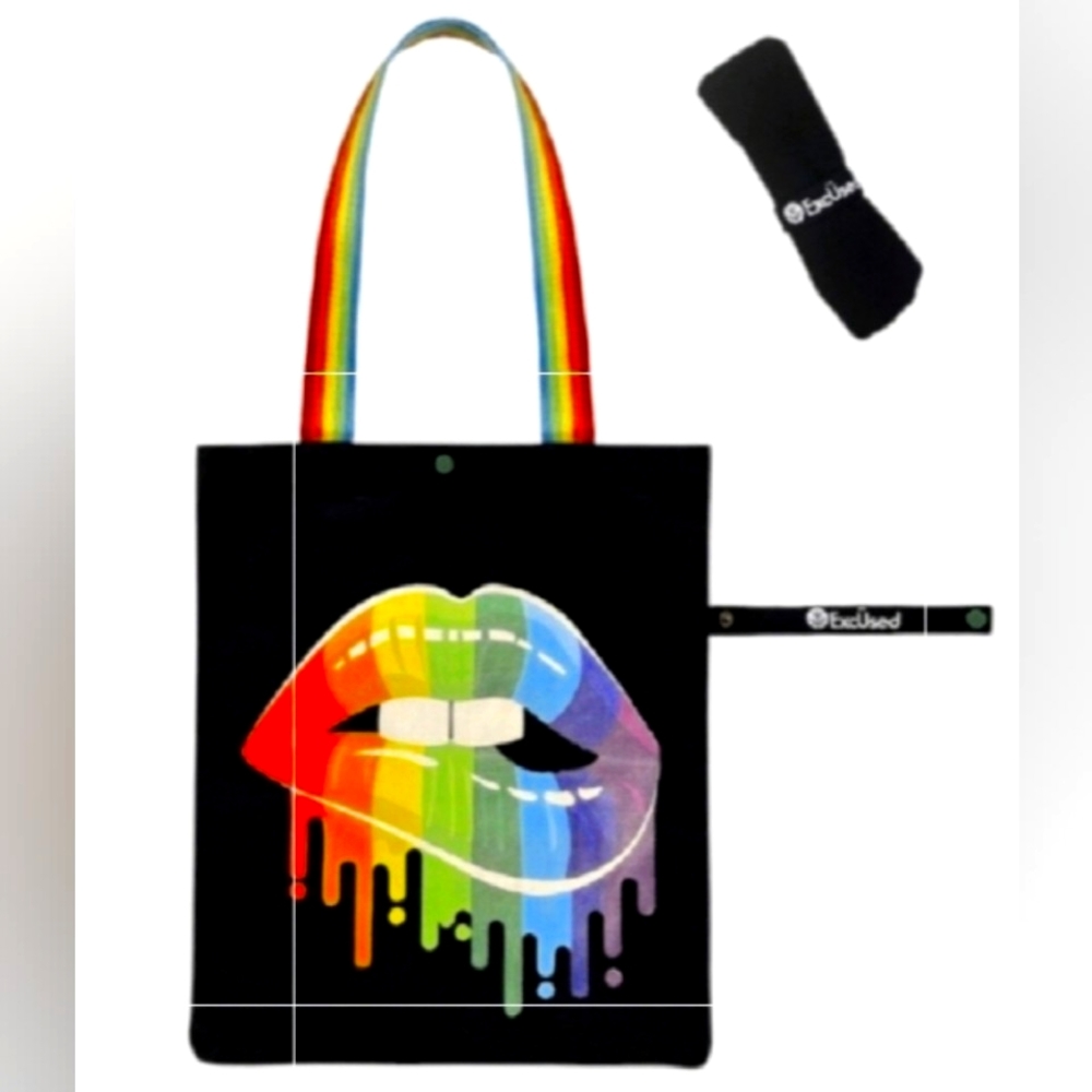 NWOT.  " 𝑬𝑿𝑪𝑼𝑺𝑬𝑫" LIP DRIP TOTE